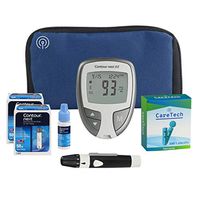All-Inclusive Blood Glucose Monitoring Starter Kit | Diabetes Testing Pack with Glucose Meter, Test Strips, Control Solution, Lancets, Lancing Device, Carrying Case | Premium Blood Sugar Testing (100)