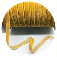 5 Yards 3/8Inch 10Mm Velvet Ribbon Wedding Party Decoration Ribbon Gift Wrapping Hair Bows Christmas Ribbon,Ginger Yellow