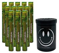 Herb Airtight Container Fresh Kettle with Cyclones Natural Hemp Cones 12 Count DC Crafts Nation- Happy Face