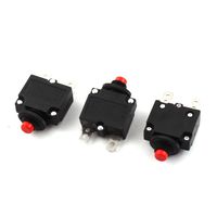 3Pcs Red Reset Button Thermal Overload Protector AC 125/250V 15A