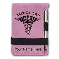 Mini Notepad, Radiology, Personalized Engraving Included (Pink)