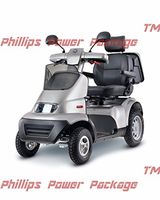 Afikim - Afiscooter S4 - Full Size Mobility Scooter - 4-Wheel - Metallic Silver - PHILLIPS POWER PACKAGE TM - TO $500 VALUE
