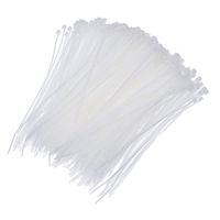 NiftyPlaza 4 Inch Cable Ties 1000 Pack Black UV Weather Resistant 18 LBs Zip Ties (Natural/Clear)