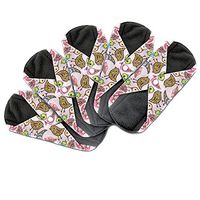 Dutchess Reusable Panty Liner for Light Bladder Leakage or Sanitary Pads for Light Menstrual Flow - Bamboo Quality 5 Pack Set - with Charcoal Absorbency Layer to Avoid Leaks, Odors and Staining