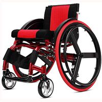 HWZLOIK Wheelchair，Sports and Leisure Wheelchair Folding Light Portable with Ultra Light Aluminum Alloy Quick Release Rear Wheel Shock Absorber Trolley