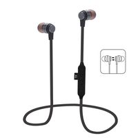 Leagway Magnetic Wireless Earbuds With TF SD Card Slot, Bluetooth 4.2 In-Ear Headphones Sport Earphones with Mic For iPhone X 8 7 Plus Samsung Galaxy S9 S8 Android Phone, For Running Workout (Black)