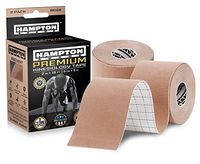 (2 Pack) Premium Kinesiology Tape | Athletic Tape Supports & Protects Muscles, Knees, Shoulders & Plantar Fasciitis | Waterproof & Hypoallergenic | Beige Uncut Kinesio Tape
