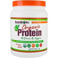 NutriBiotic Organic Protein + Greens & Veggies, Creamy Vanilla Nutribiotic 19 oz Powder
