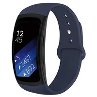 OenFoto Sports Band Compatible Gear Fit2 Pro/ Fit2, Replacement Silicone Accessories Strap Samsung Gear Fit2 Pro SM-R365/ Gear Fit2 SM-R360 Smartwatch -Navy Blue