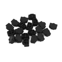 uxcell 20Pcs RJ45 Black Silicone Anti-dust Stopper/Plug for Protect Data Port of PC