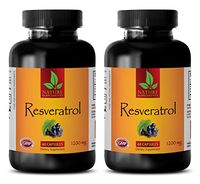 Energy Now Pills - RESVERATROL 1200MG - resveratrol Grape Seed Extract - 2 Bottles (120 Capsules)
