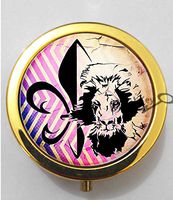 BlackKey Fleur De Lis Design 3-Compartment Decorative Pocket Gift Box Case Organizer for Pill, Color 2 -399