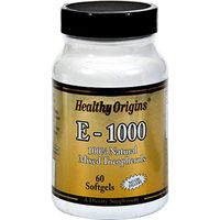 Healthy Origins Vitamin E 1000 IU Natural Mixed Tocopherols Softgels