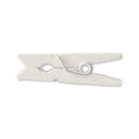 LWR CRAFTS Wooden Mini Clothespins 100 Per Pack 1" 2.5cm (White)