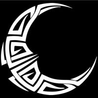 Tribal Moon Decal Sticker (White), Decal Sticker Vinyl Car Home Truck Window Laptop