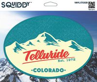 Squiddy Telluride Colorado - Vinyl Sticker Decal for Phone, Laptop, Water Bottle (3" Tall)