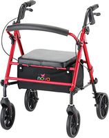 NOVA Groove Rollator Walker, Red