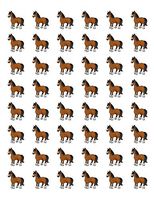 tkcutecandies123 48 Farm Pony Horse Envelope Seals Labels Stickers 1.2" Round