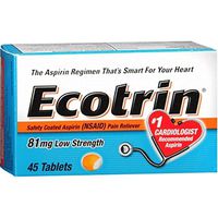 Ecotrin Enteric Aspirin Low Strength, 81 mg, Tablets 45 ct
