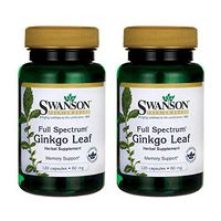 Swanson Full-Spectrum Ginkgo Leaf 60 Milligrams 120 Capsules (2 Pack)