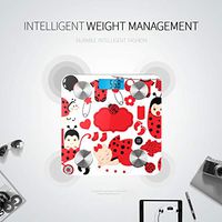 Cute Cartoon Girl with A Ladybug Electronic Weight Scale Weighing Machine Scale for Body Weight Tracks 8 Key Compositions Analyzer Sync with Fitness Apps 400 Lbs