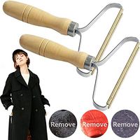 Portable Wood Lint Remover,Clothes Fuzz Shaver,Lint Roller,Sweater Fabric Shaver - Reusable Double Sided Lint Remover Travel Brush for Pet Hair Hairball Sweater Woven Coat Removal (2 Pack)
