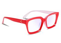FEISEDY Retro Oprah Square Blue Light Blocking Reading Glasses Anti Glare Digital Eyestrain Reader B2479 Red 1.75x