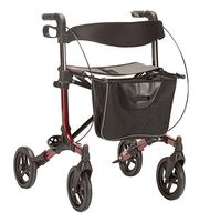 Euro-Style Rollator, Deluxe Foldable Walker, Supports 300 Pounds, Charcoal
