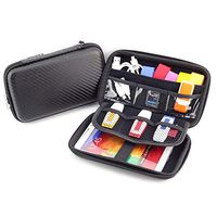 Hard Shell Diabetic Supplies Travel Case Organizer Bag for Blood Glucose Monitoring Systems, Sugar Test Strips, Medication, Insulin, Pens, Syringes, Needles, Lancets, Nikon & Sony Camera (Black)