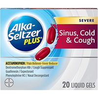 Alka-Seltzer Plus Severe Sinus, Cold & Cough Liquid Gels 20ct
