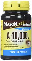Mason Vitamins A 10000 IU From Fish Liver Oil , 100 Softgels