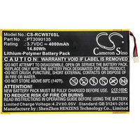 Cameron Sino 4000mAh Li-Polymer High-Capacity Replacement Batteries for RCA Galileo Pro 11.5" RCT6513W87 Viking Pro 10 RCT6303W87 RCT6303W87DK, fits RCA PT3090135
