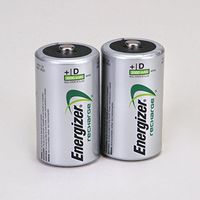 Energizer Rechargeable NiMH D Battery, Pack of 2