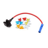 uxcell Car Add-A-Circuit 5A 10A 15A 20A 25A Low Profile Mini Blade Style Fuse Holder Tap