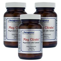 Metagenics Mag Citrate Magnesium with Calcium 120 Tablets - 3-Pak