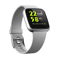 H4-V12 Smartwatch for Men& Women Color Screen IP67 Waterproof Heart Rate SpO2 Monitor Health Smart Watches / Sports Fitness Activity Tracker Running Watch Compare with Android & iOS phones (Gray)