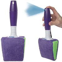 2 Pack Cleaning Cloth Pad Brush Removable Spray Handle Glass Car Windshield Windows
