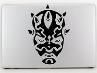 Star Wars Darth Maul Face Vinyl Decal Sticker for Car Window Laptop Wall Room (2) Darth Maul Face (5.5" inches, Black)