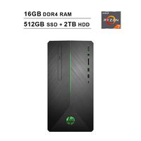 2019 Newest HP Pavilion 690 Gaming Desktop (AMD 8-Core Ryzen 7 2700 3.2GHz up to 4.1 GHz, 16GB DDR4 RAM, 512GB SSD (Boot) + 2TB HDD, AMD Radeon RX 580 4GB, WiFi, Bluetooth, DVD, Windows 10 Home)