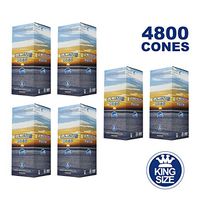 Elements 4800 King Size Rice Cones - W Gallery Box - Ultra Thin 109mm Pre Rolled Cones, 26mm Filter Tips, Natural White Unbleached Unrefined Rolling Papers, Bulk Pack Bundle, Compare RAW 110mm
