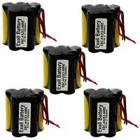 5x 6V 1000mAh NiCD Battery Pack w/ 5" wires For Search Lighting, Power Tools