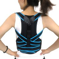 AOFIT Kids Adjustable Back Posture Corrector Shoulder Pain Relief Brace Lumbar Upper Lower Back Support Strap Belt Children Students Boys and Girls(S-XL) (Black,L)