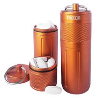 MEECN Two-Layer Pill Organizer, Waterproof Pill Container, Pill Holder can Store Pills Anything Sizes, Vitamins, Cod Liver Oil, Supplements and Medication, Rv products, Size:1.6 x 1.6 x 4.4 in(Orange)