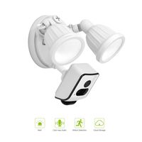 Freecam HD 1080P Floodlight Camera Motion-Activated HD Security Cam with 16GB SD Card for Free and Cloud Storage,One-Way Talk L800C White