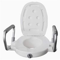Wxnnx Raised Toilet Seat, with Padded Handles, Assists Disabled, Elderly, Seniors, Handicapped