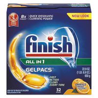 Reckitt Benckiser Dish Detergent Gelpacs, Orange Scent, Box of 32 Gelpacs, 8 Boxes/Carton REC 81053