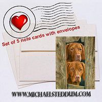 Michael Steddum On Duty, Vizsla Note Card Set