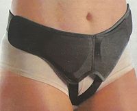 ZCARE Pharma Double Inguinal Hernia Belt For Men - Medical Groin Support Truss 7X7X6, XXL Black