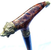 oleksandr.victory Canes Walking Sticks Reeds Wooden BURL Handmade Men's Accessories (Brown Bear)