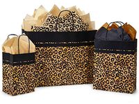 Shopping Gift Bags 125 Count Size Assortment - Leopard Safari